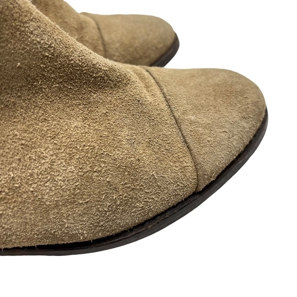 JEFFREY CAMPBELL Genuine Leather Suede Tan Brown Ankle Booties Boots Shoes 6.5 - Picture 4 of 16